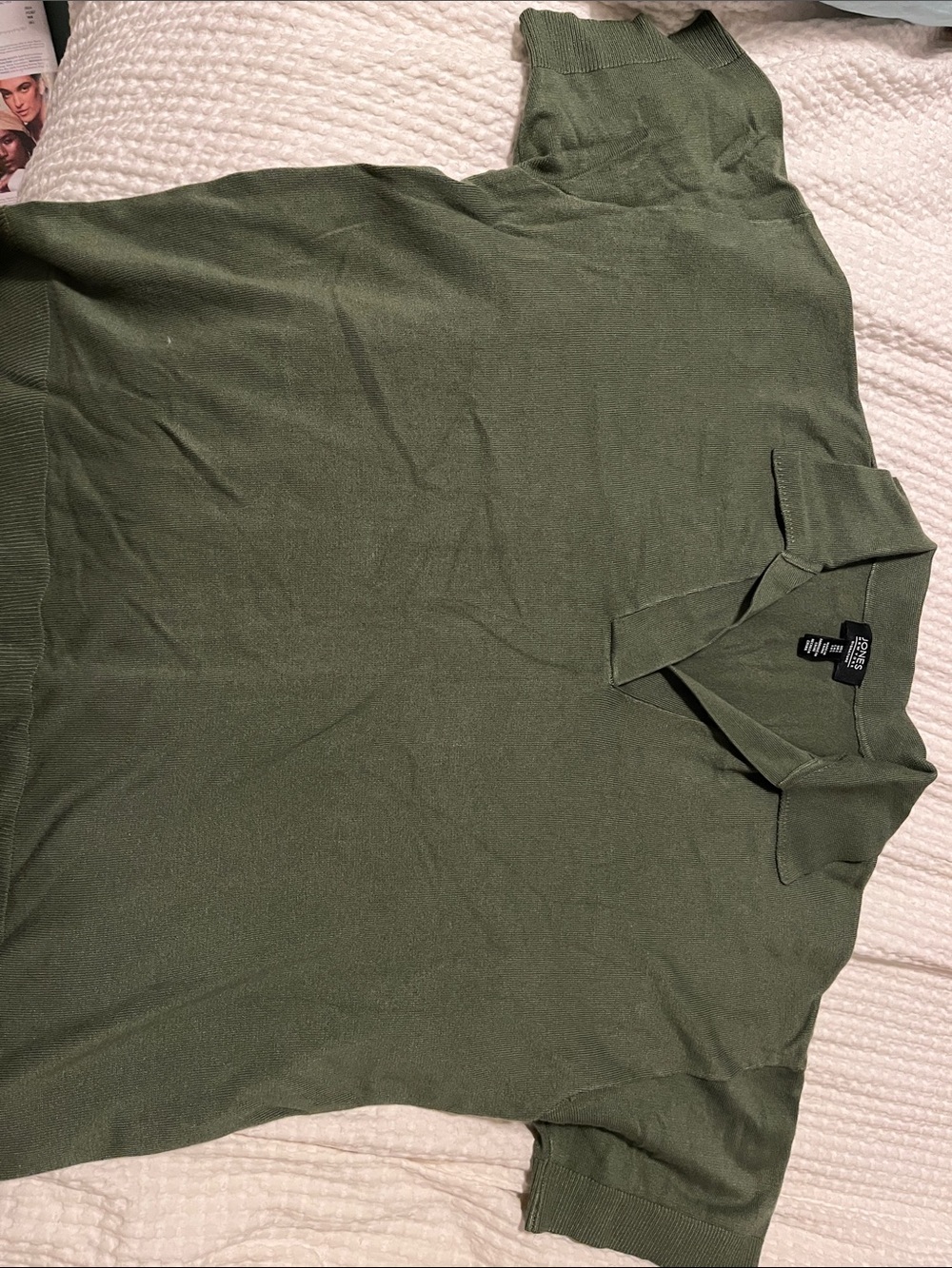 Jones New York Green Collared Sweater Tee